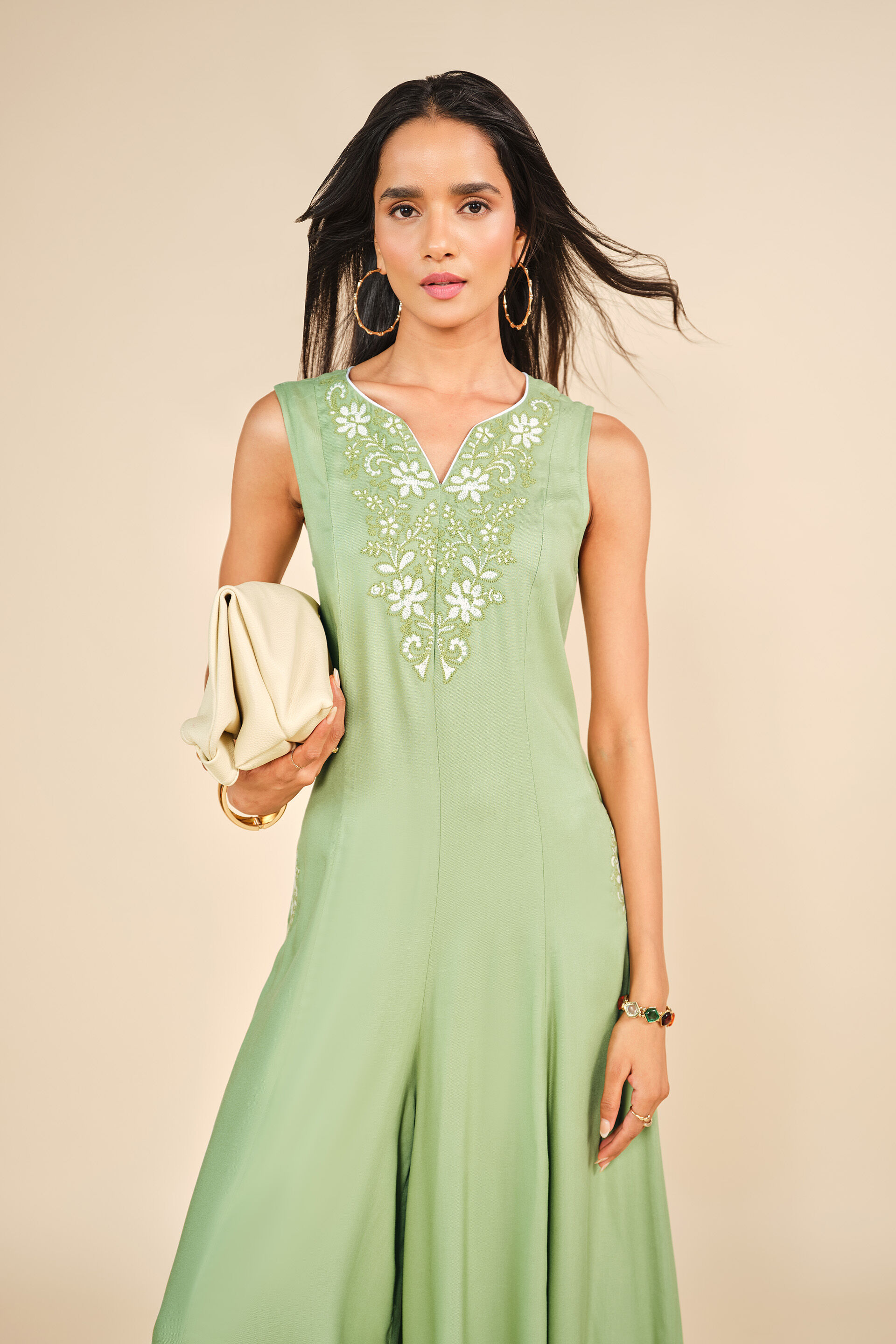 Mahiya Ve Jumpsuit, Sage Green, image 4